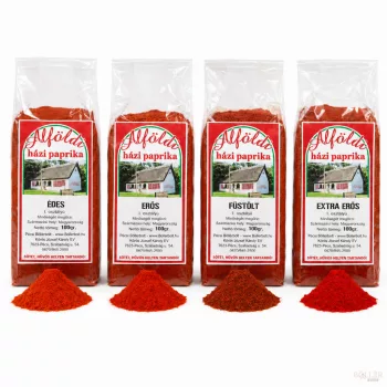   Fűszerpaprika próbacsomag - édes, erős, extra erős és füstölt paprika egy csomagban
