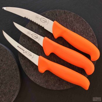   F. DICK ErgoGrip vadászkés szett – 3 részes, narancs markolat