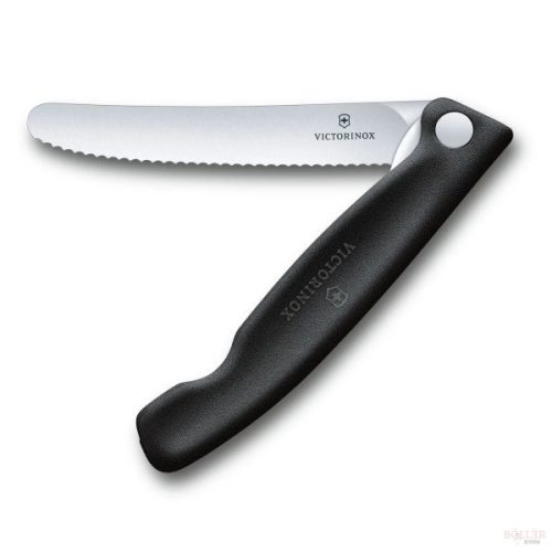VICTORINOX Swiss Classic összecsukható paradicsomszeletelő kés (11 cm) fekete