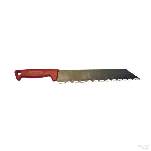MORAKNIV kőzetgyapotvágó (S) kés recézett pengével, bordó